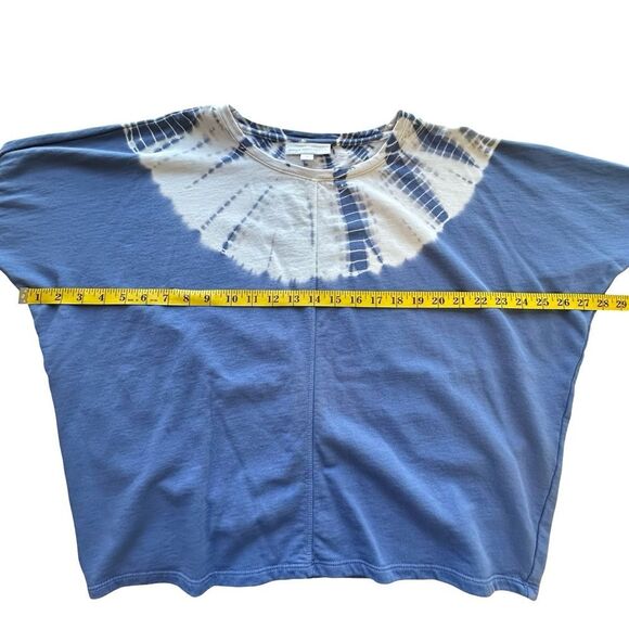 J.Jill Pure Jill Dolman Sleeve Blue & White Shirt Size XS Organic Cotton - Picture 7 of 12